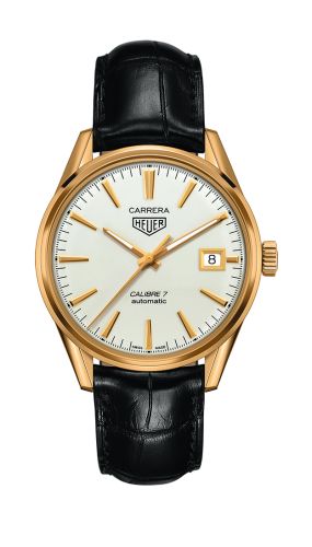 TAG Heuer Carrera Calibre 7 39 Yellow Gold / Silver / Alligator